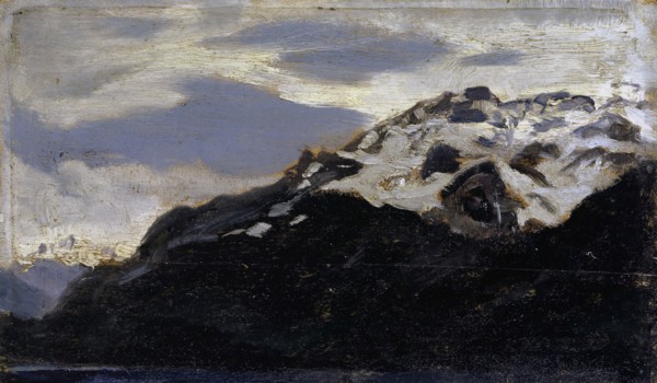 On Brienzersee near Ringgenberg, 1887, oil on lime wood, ca. 13 x 22 cm, not marked, Ernst