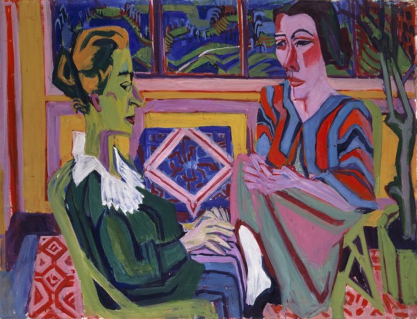 Woman and Girl, 1924, oil on canvas, 114.7 x 150.5 cm, unsigned, Albert Müller, Basel 1897–1926