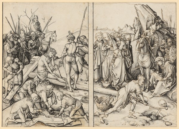 Preparations for the Crucifixion of Christ, c. 1490, feather in black, over preliminary drawing