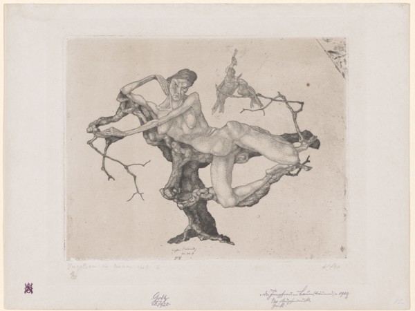 Virgo (dreaming), 1903, 2, etching on zinc, ex. 1/30, sheet: 31.9 x 42.1 cm |, Plate: 23.7 x 29.6
