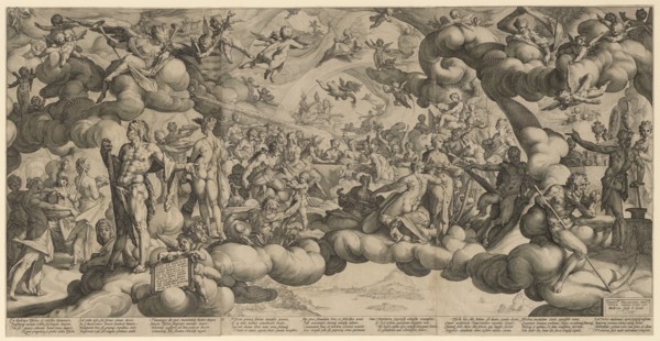 The Wedding of Amor and Psyche, 1587, copperplate engraving (from three plates), on three sheets,