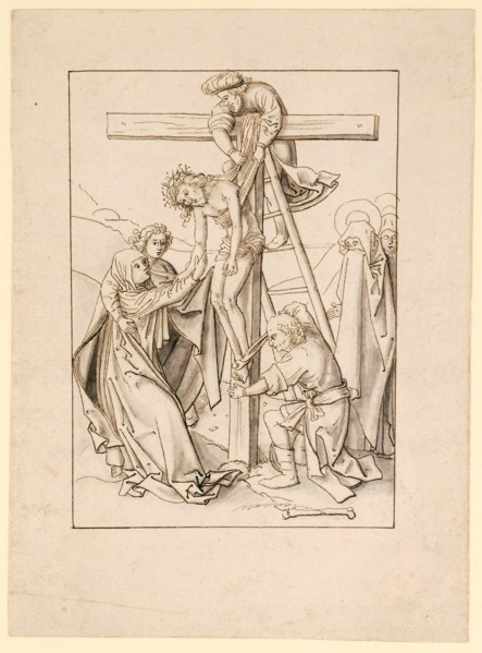 The Descent from the Cross, pen in brown, gray washed, wound up, sheet: 21.8 x 15.7 cm |, Picture: