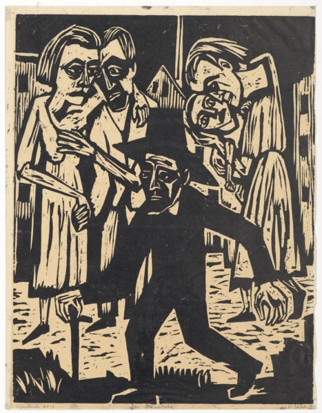 The Stranger (The Man Who Roams the City), 1924/25, woodcut on paper, self-printing, folia: 57.3 x