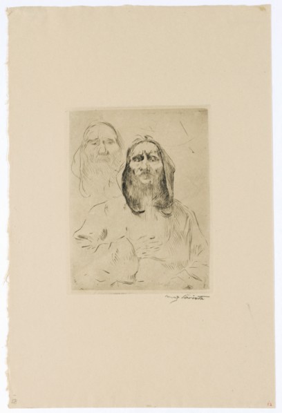 Prophet's Head, 1911, drypoint, [which condition?, (from 2)], sheet: 38.4 x 25.5 cm (largest mass)