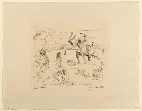 In the sweat of your face, 1911, drypoint (W .: J W ZANDERS), proof, single condition, leaf: 39.8 x