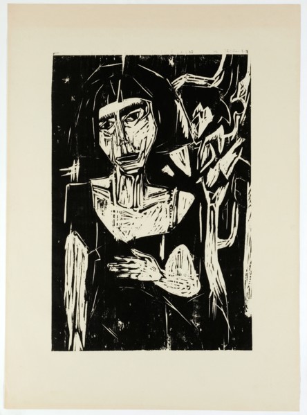 Portrait Anna III - Young Woman, 1924 (printing before 1929), woodcut on paper, single condition,
