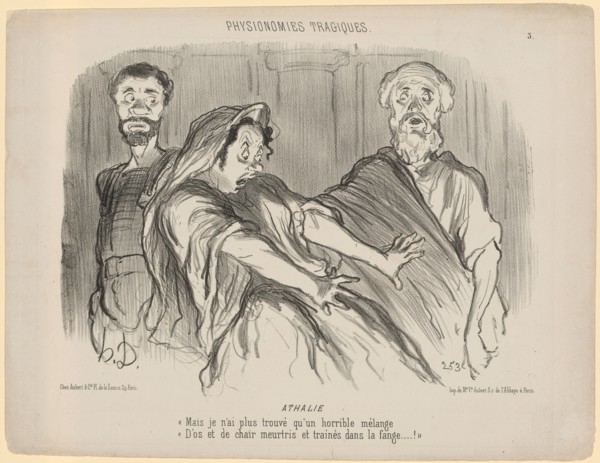 Athalie, 1851, chalk lithograph, 2nd condition (from 2), sheet: 26.8 x 35.3 cm |, 21.5 x 28.5 cm,