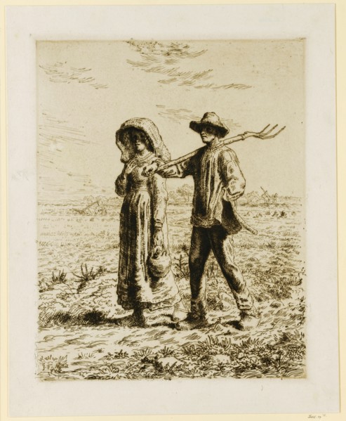 Le Départ pour le travail, c. 1863, Etching, IV, VII (?), Folio: 45.1 x 36.3 cm |, Plate: 38.9 x 31