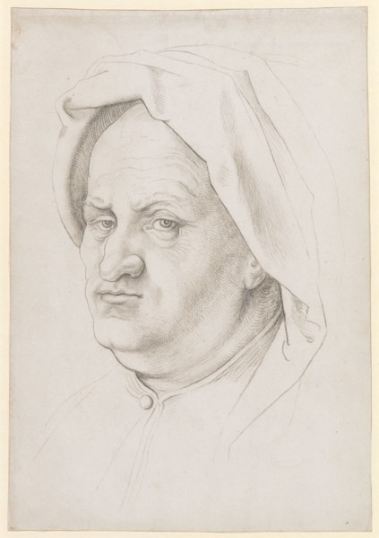 Head of a beardless man with a hood, Black chalk, Sheet: 31.9 x 22.2 cm, Unmarked, Hans Baldung gen