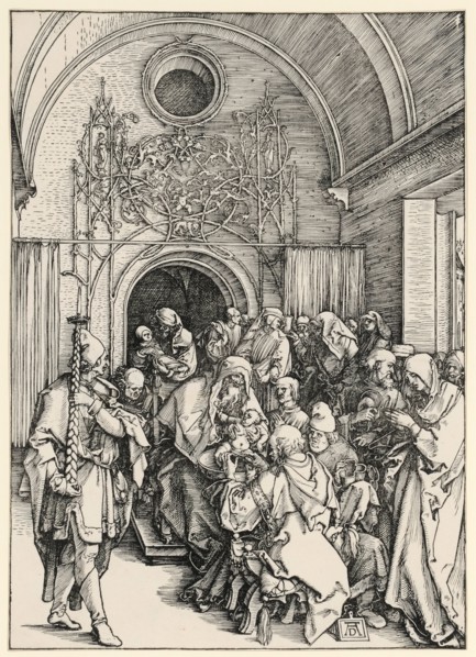 The Circumcision of Christ, around 1504, woodcut, leaf: 29.4 x 21 cm, U. r., monogrammed on the