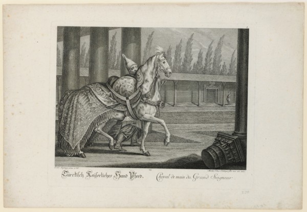 Türckisch Keyserliches Hand Horse, 1741, copperplate, sheet: 35.5 x 51.4 cm |, Plate: 28.5 x 38.4