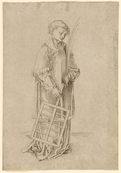 St. Lawrence, 1st half of the 16th century, feather in brown, sheet: 31.1 x 21.7 cm, unsigned,