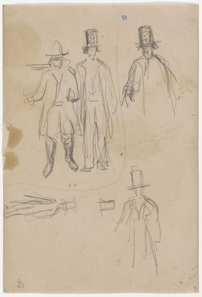 Marion and Valabrègue, 1866, pencil, sheet: 28 x 19.2 cm, unmarked, Paul Cézanne, Aix-en-Provence