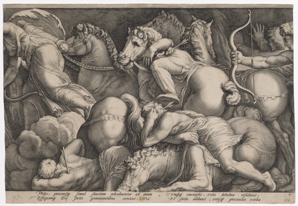 The punishment of Niobe (second plate), 1594, copperplate, sheet: 26.3 x 38.4 cm (trimmed within