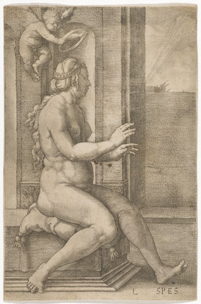 Spes, copperplate, sheet: 16.6 x 10.9 cm, U. l., monogrammed and labeled: L, SPES, Lucas van