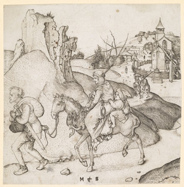 Excerpt from the market, copperplate, sheet: 15.8 x 16.1 cm, U. monogrammed: M S, Martin