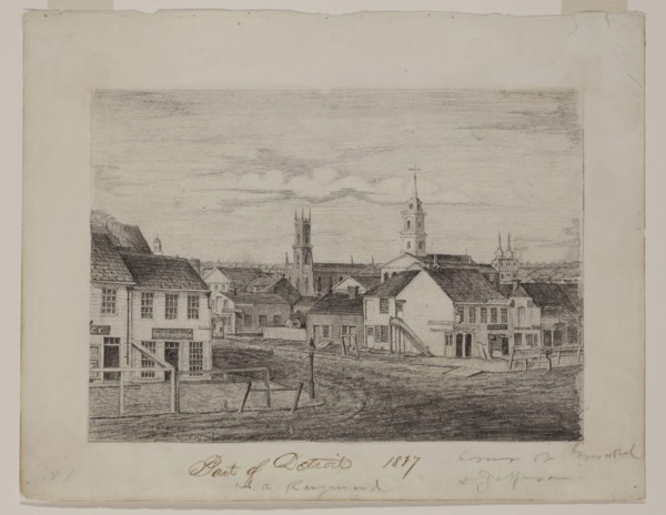 William Asa Raymond, American, 1819 - 1854, Port of Detroit 1837, ca. 1837, graphite pencil on