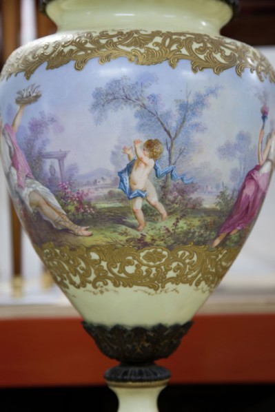 Unknown (French), Vase, 19th Century, porcelain, bronze, Overall: 68 inches (172.7 cm)