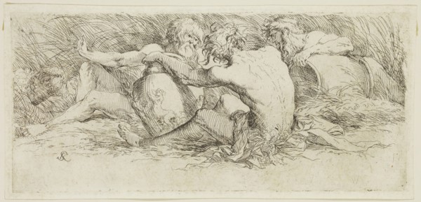 Salvator Rosa, Italian, 1615-1673, River Gods, 17th century, etching printed in black ink on laid