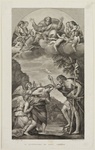 Francesco Rosaspina, Italian, 1760-1841, after Francesco Albani, Italian, 1578-1660, Baptism of