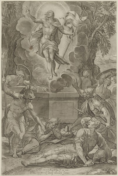Martino Rota, Italian, 1520-1583, Resurrection of Christ, between 1520 and 1583, engraving printed