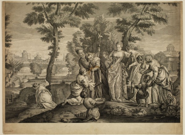 Jacques Philippe Le Bas, French, 1707-1783, after Paolo Veronese, Italian, 1528-1588, The Finding