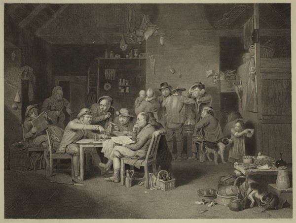 Edward Smith, English, after David Wilkie, English, 1785-1841, The Village Politicians, 19th