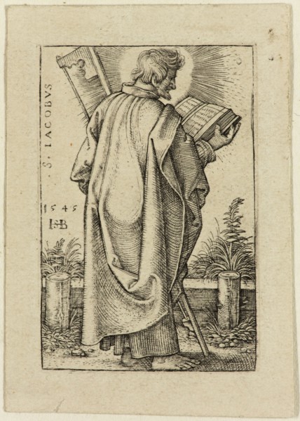 Hans Sebald Beham, German, 1500-1550, Saint James Minor, 1545, Engraving printed in black ink on