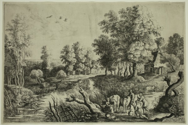 Lucas van Uden, Flemish, 1595-1673, after Peter Paul Rubens, Flemish, 1577-1640, A Village Near a