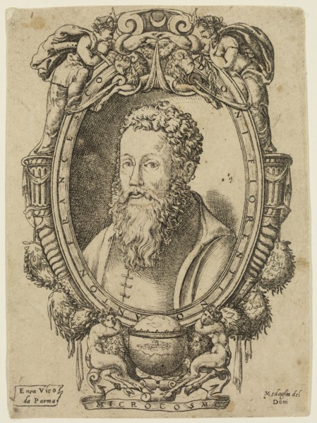 Enea Vico, Italian, 1523-1567, Antoine Francois Doni, 16th century, engraving printed in black ink