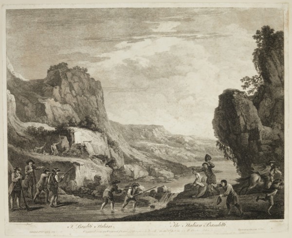 after Francesco Simonini, Italian, 1686-1753, The Italian Banditti, 18th century, etching and
