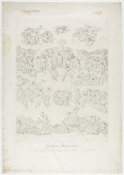 Niccolo La Volpe, Italian, 1789-1876, after Michelangelo, Italian, 1475-1564, Last Judgment, 19th