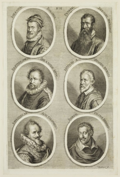 Johann Georg Waldreich, German, 1680-1680, Portraits of Giovanni Bolognini, Pieter Bruegel,