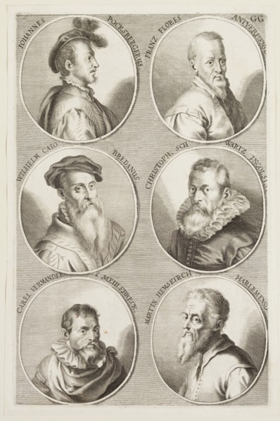 Jacob von Sandrart, German, 1630-1708, Portraits of Johann Pocksberger, Frans Floris, William