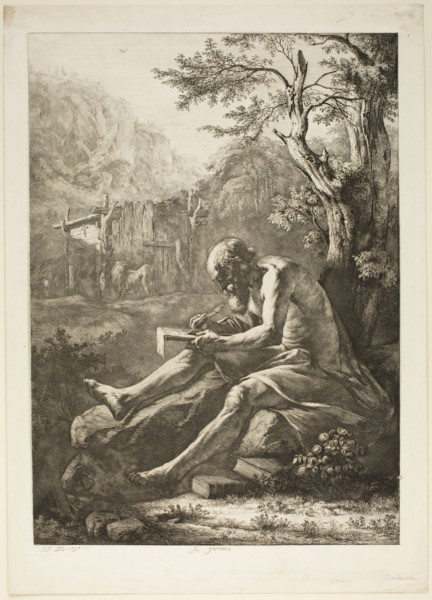 Jean Jacques de Boissieu, French, 1736-1810, Saint Jerome, 1797, etching printed in black ink on