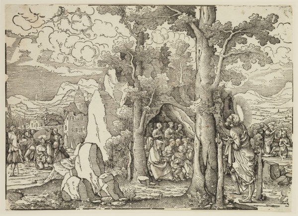 Hans Brosamer, German, 1500-1552, Saint John the Baptist Preaching, between 1500 and 1552, woodcut