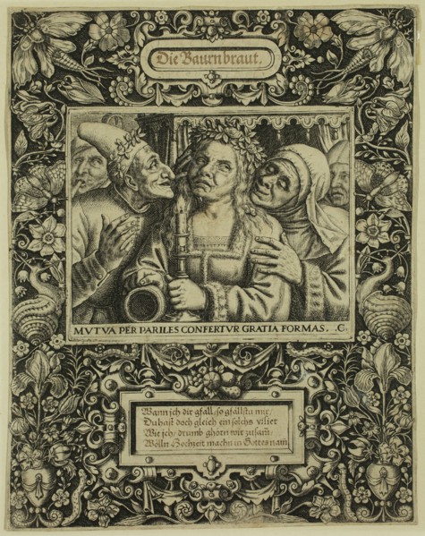 Theodore de Bry, Netherlandish, 1528-1598, The Rustic Bride, between 1528 and 1598, engraving