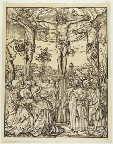after Hans Burgkmair, German, 1473-1531, Christ on the Cross Between Two Thieves, 19th century,
