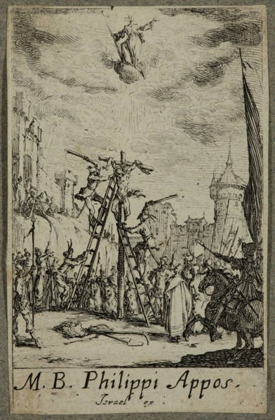 Jacques Callot, French, 1592-1635, Martyre de Saint Philippe, between 1630 and 1635, etching