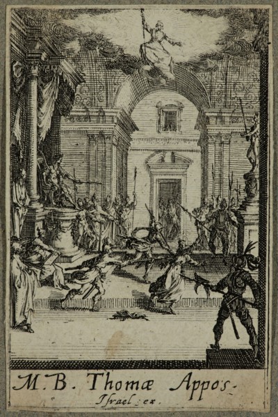 Jacques Callot, French, 1592-1635, Martyre de Saint Thomas, between 1630 and 1635, etching printed