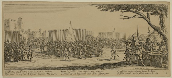 Unknown (French), after Jacques Callot, French, 1592-1635, L'Erolement des troupes, between late