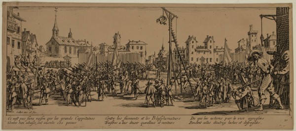 Unknown (French), after Jacques Callot, French, 1592-1635, L'Estrapade, between late 18th and 19th