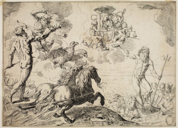 Simone Cantarini, Italian, 1612-1648, Le Quos Ego, between 1612 and 1648, etching printed in black