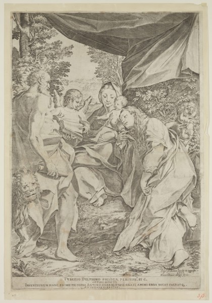 Agostino Carracci, Italian, 1557-1602, after Correggio, Italian, ca. 1489-1534, after Cornelis