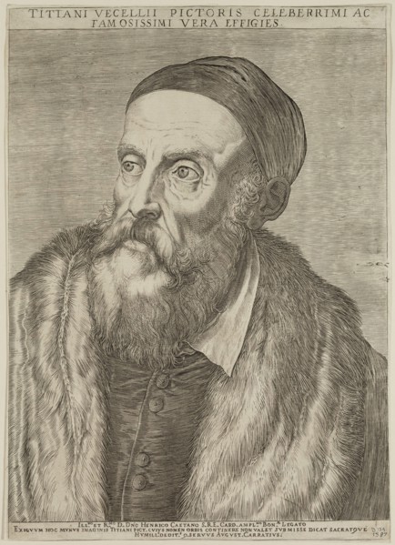 Agostino Carracci, Italian, 1557-1602, after Titian, Italian, ca.1488-1576, Portrait of Titian,