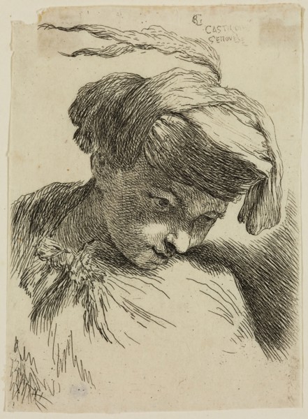 Giovanni Benedetto Castiglione, Italian, 1616 - 1670, Young Man with His Head Leaning against His