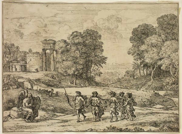 Claude Gellée, French, 1600-1682, Apollo and the Seasons Dancing to the Music of a Harp Played by