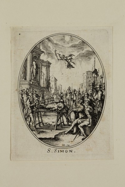 Nicolas Cochin, French, 1610-1686, S. Simon, between 1610 and 1686, etching printed in black ink on