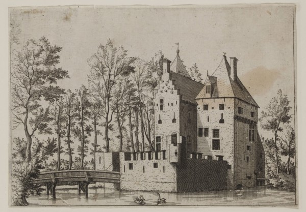 Jan Duetecum, Dutch, Landscape No. 8, ca. 1559, etching and engraving printed in black ink on laid