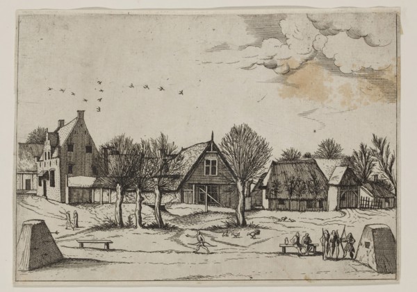 Jan Duetecum, Dutch, Landscape No. 11, ca. 1561, etching and engraving printed in black ink on laid